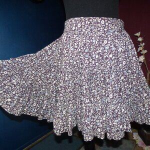 VINTAGE VICTORIAS SECRET MODA INTERNATIONAL FLORAL FULL TIERED SHORT SKIRT 14